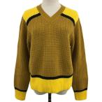 ユニクロ UNIQLO MARNI セーター ニット Vネック プルオーバー 長袖 XXL 茶 黄 ブラウン イエロー レディース