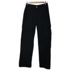 ザラ ZARA パンツ カーゴ ストレート ロング 無地 USA 2 黒 ブラック レディース