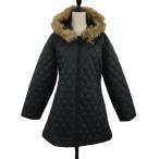  Puma PUMA пальто с хлопком стеганое полотно средний Zip выше капот искусственный мех вышивка Logo длинный рукав L чёрный черный женский 