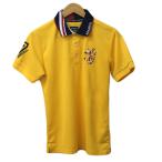  Admiral Admiral GOLF рубашка-поло тянуть over стандартный Golf одежда Logo вышивка короткий рукав M желтый темно-синий желтый темно-синий мужской 