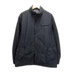 インターメッツォ INTERMEZZO ジャケット ブルゾン ストライプ ナイロン S 紺 メンズ