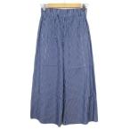  Zara u- man ZARA WOMAN брюки широкий гаучо полоса стрейч XS синий голубой белый белый женский 