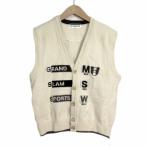  Munsingwear одежда MUNSINGWEAR GRAND SLAM лучший вязаный V шея шерсть SA слоновая кость мужской 