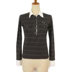  Puma PUMA Golf рубашка-поло точка окантовка длинный рукав M чёрный черный женский 