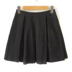 ザラ トラファルック ZARA Trafaluc スカート タック ジャガード ダマスク S 黒 ブラック レディース