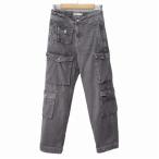 ザラ ZARA パンツ デニム ユーティリティ カーゴパンツ S ブラック 黒 メンズ