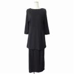 oto- коллекция OTTO collection выставить cut and sewn туника юбка длинный LL чёрный черный женский 