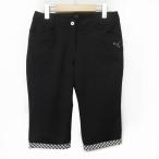  Puma PUMA Golf брюки 7 минут длина укороченные брюки серебристый жевательная резинка проверка переключатель полиэстер M черный чёрный женский 