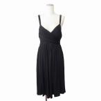 ザラ ベーシック ZARA BASIC ワンピース キャミソール キャミワンピ ギャザー S 黒 レディース