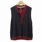  Munsingwear одежда MUNSINGWEAR PENGUIN Golf лучший вязаный хлопок шерсть 3 темно-синий красный мужской 