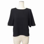 ザラ ベーシック ZARA BASIC カットソー フレアスリーブ 半袖 S 黒 ブラック レディース