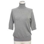 ショッピングzara ザラ ZARA ニット セーター タートルネック ハイネック 五分袖 ラグランスリーブ レーヨン ナイロン ポリウレタン L グレー レディース