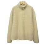ザラ ZARA トレーナー ハーフジップ ループヤーン M ベージュ レディース