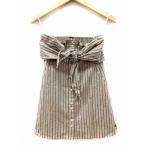  свободный People Free People One-piece bare top gya The - лента полоса XS бежевый /AN127 женский б/у [bektoru б/у одежда ]