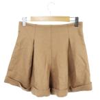  заправка down DRESSING DOWN брюки Short Zip fly высокий талия tuck шерсть бежевый /M2O женский [ б/у 