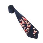  б/у - na emo liHANAE MORI галстук шелк шелк бабочка рисунок темно-синий темно-синий красный красный бежевый /YK мужской [bektoru б/у одежда ]