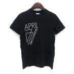 エイプリル77 April77 Tシャツ カットソー 半袖 XS 黒 ブラック /YI レディース