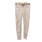  Zara Basic ZARA BASIC брюки Denim джинсы обтягивающий Zip разрез 36 свет бежевый /MS #MO женский 