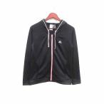  Adidas adidas спорт одежда жакет джерси Zip выше капот длинный рукав L чёрный черный /YK женский 