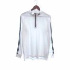  Adidas adidas спорт одежда cut and sewn тянуть over половина Zip линия длинный рукав L белый белый /YK мужской 
