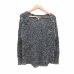 ショッピングアメリカンイーグル アメリカンイーグル アウトフィッターズ AMERICAN EAGLE OUTFITTERS ニット カットソー ケーブル 長袖 M 黒 グレー /YK メンズ