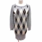  anti - Rosa Auntie Rosa One-piece Mini вязаный a-ga il рисунок длинный рукав M серый /YK женский 