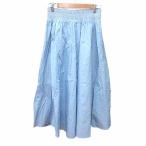 ショッピングzara ザラウーマン ZARA WOMAN フレアスカート ロング L 青 ブルー /YK レディース