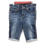  Something something брюки Denim джинсы половина порез ... нет 28 L индиго /RT женский 