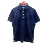  Nike Golf NIKE GOLF Golf одежда рубашка-поло Logo вышивка короткий рукав переключатель сетка L темно-синий темно-синий /MN мужской 