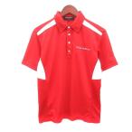  Honma Tour world HONMA TOUR WORLD Golf одежда рубашка-поло Logo вышивка короткий рукав переключатель M красный красный /MN мужской 