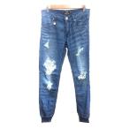 retiRady брюки-джоггеры Denim повреждение обработка 24 S слоновая кость синий голубой /AU женский 