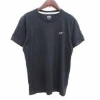 ホリスター HOLLISTER Tシャツ カットソー クルーネック 刺しゅう 半袖 XS 黒 ブラック /YK ●RY メンズ