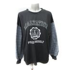  No-brand футболка тренировочный длинный рукав переключатель Glenn проверка чёрный черный серый /YI *RY женский 