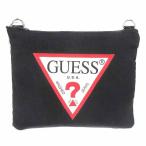  Guess GUESS клатч ручная сумочка Logo принт парусина чёрный черный /YK *RY мужской 