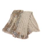  No-brand шарф снуд muffler вязаный кабель переключатель мех чай Brown /MN *RY женский 