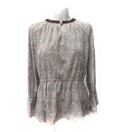 a we efAuieF туника рубашка блуза bell рукав длинный рукав цветочный принт 38 M бежевый /YI женский 