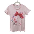 ユニクロ UNIQLO Tシャツ カットソー クルーネック プリント ハローキティ 半袖 S ピンク 赤 レッド 紫 青 ●RY レディース