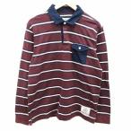  Eddie Bauer EDDIE BAUER рубашка-поло cut and sewn окантовка длинный рукав M красный бордо темно-синий темно-синий /YK мужской 