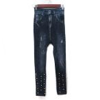  не использовался товар No-brand джегинсы обтягивающий ....L~LL темно-синий темно-синий /YI *RY женский 