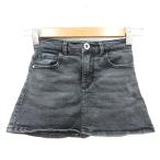 ザラ ZARA KIDS フレアスカート デニム ミニ ウォッシュ加工 110 グレー /MN ●RY キッズ