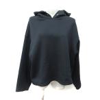  GU GU Parker тянуть over длинный рукав XL чёрный черный /YI *RY женский 