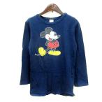 デニムダンガリー DENIM DUNGAREE カットソー Tシャツ クルーネック プリント 長袖 150 L 紺 ネイビー /MN キッズ