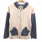  Wilson WILSON Parker тренировочный Zip выше капот длинный рукав 38 M слоновая кость белый белый синий голубой /YK женский 