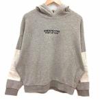  Zara ZARA Parker тянуть over Logo .... длинный рукав S серый ju/YK женский 