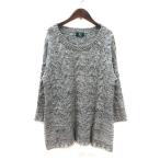 a-ruene-enRNA-N вязаный туника кабель длинный рукав M серый белый белый /MS женский 