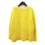 ショッピングzara ザラ ZARA ニット セーター 長袖 L 黄色 イエロー /MN メンズ