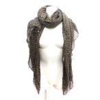 fabi Anne Roo Fabiane Roux палантин muffler большой размер Leopard леопардовая расцветка чай Brown /AU женский 