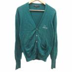 B&amp;Y United Arrows BEAUTY&amp;YOUTH красота &amp; Youth кардиган вязаный V шея Logo .... длинный рукав M зеленый /YK мужской 
