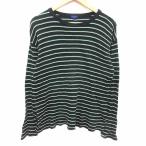  Beams BEAMS вязаный cut and sewn окантовка длинный рукав M чёрный черный зеленый зеленый /YK мужской 