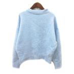 ショッピングzara ザラ ZARA ニット セーター ハイネック 長袖 M 水色 ライトブルー /MN レディース